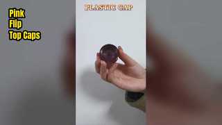 बोतलों के लिए गुलाबी फ्लिप टॉप कैप