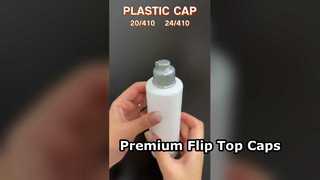 कॉस्मेटिक बोतलों के लिए प्रीमियम पारदर्शी फ्लिप टॉप कैप