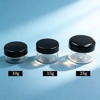 व्यक्तिगत कॉस्मेटिक क्रीम जार 10 ग्राम 15 ग्राम 25 ग्राम प्लास्टिक पीपी क्रीम जार