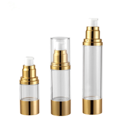 फिटकिरी सामग्री के रूप में कॉस्मेटिक ABS के लिए 15ml 30ml 50ml वायुहीन पंप की बोतलें: