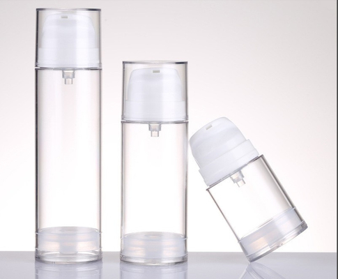 एयरलेस यात्रा बोतलें स्क्रू ऑन क्लियर एएस एयरलेस बोतल 30ml 50ml