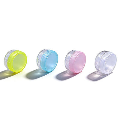 गर्म बिक्री कॉस्मेटिक कंटेनर 10g 15g कस्टम रंग पीएस प्लास्टिक आँख चेहरा मिनी शरीर क्रीम जार
