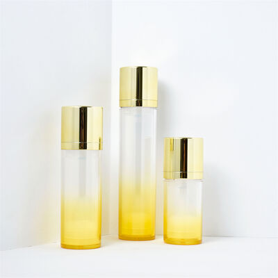 कॉस्मेटिक लक्जरी एएस एयरलेस पंप बोतल 15ml 30ml 50ml सफेद डबल वॉल एयरलेस सीरम बोतल फ्रॉस्टेड बोतल के साथ