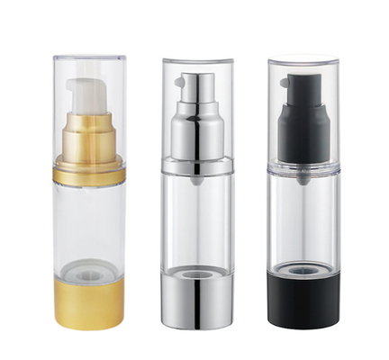 फिटकिरी सामग्री के रूप में कॉस्मेटिक ABS के लिए 15ml 30ml 50ml वायुहीन पंप की बोतलें: